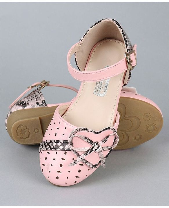 Cute Walk by Babyhug Party Wear Bellies Heart Applique - Pink