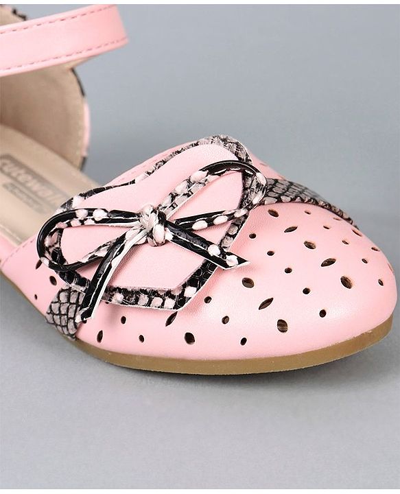 Cute Walk by Babyhug Party Wear Bellies Heart Applique - Pink