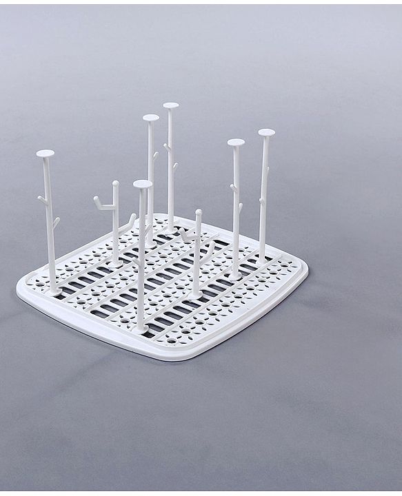 Babyhug 2 in 1 Bottle Drying Rack with Storage Box - Pink (Print May Vary)