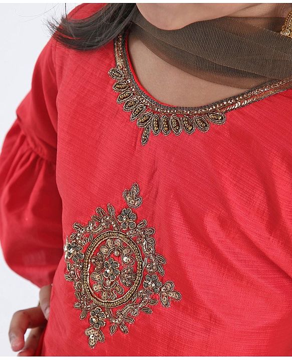 Babyhug Half Sleeves Floral Print Lehenga Set - Grey Pink - 18-24m Pink