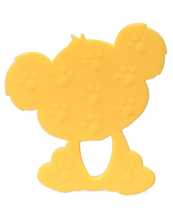 Babyhug 100% Silicone Teether Koala Print - Yellow