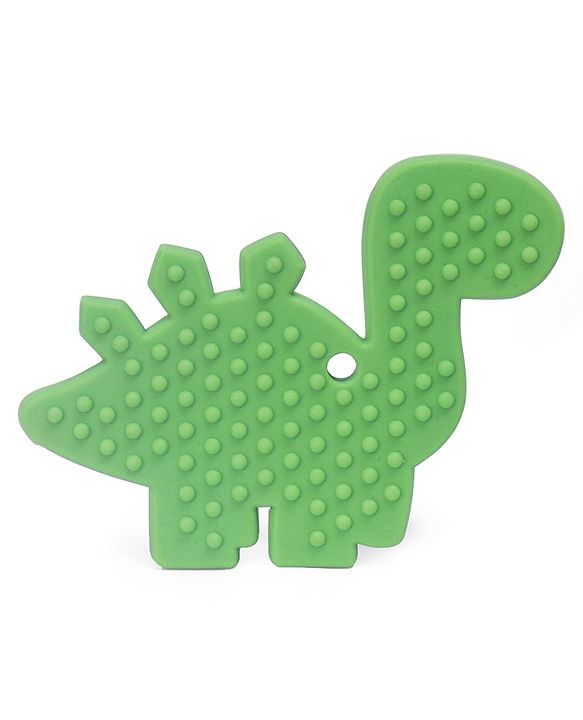 Babyhug 100% Silicone Teether Dinosaur Print - Green