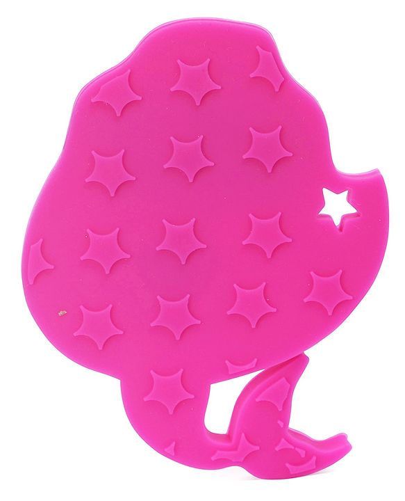 Babyhug 100% Silicone Teether Mermaid Print - Pink