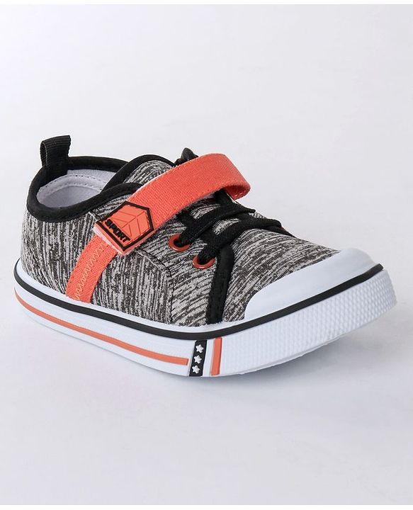 Cute Walk by Babyhug Canvas Shoes - Black - 28 Black
