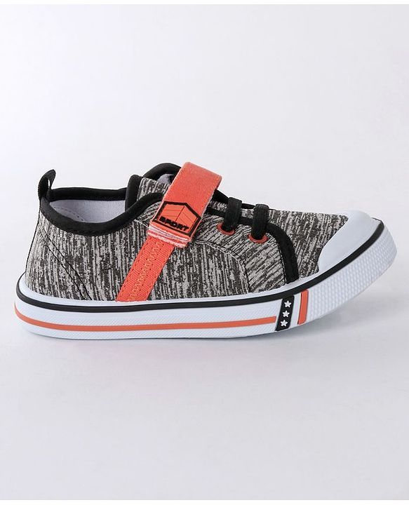 Cute Walk by Babyhug Canvas Shoes - Black - 28 Black