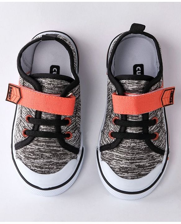 Cute Walk by Babyhug Canvas Shoes - Black - 28 Black
