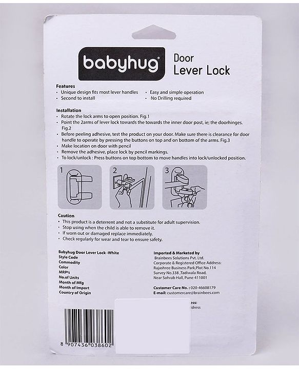 Babyhug Door Lever Lock