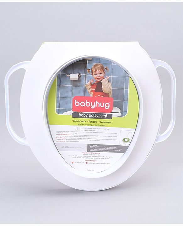 Babyhug Soft Potty Seat With Handle Flamingo Print - Pink