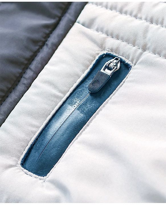 Babyhug Full Sleeves Padded Jacket With Side Pockets - Grey