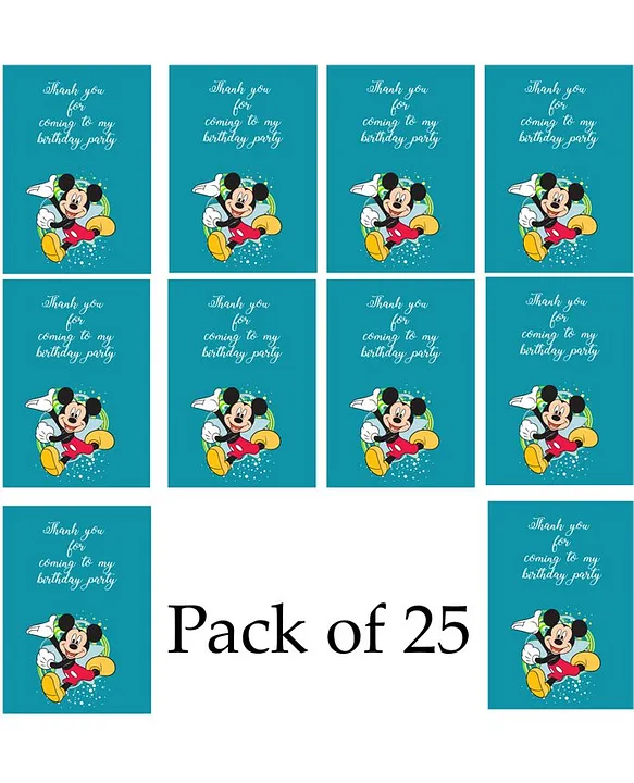 Mickey Mouse Thank You Tags Mickey Mouse On The Go Happy Birthday