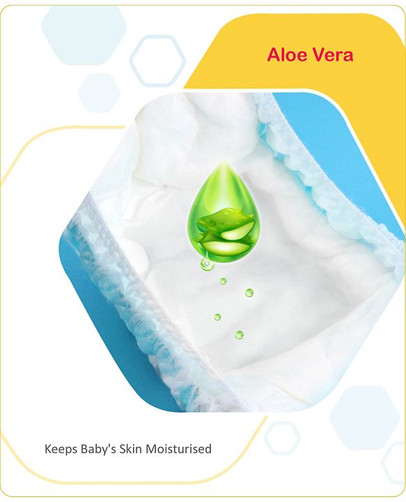 Babyhug Advanced Pant Style Diapers New Born (NB) Size - 64 Pieces, Honeycomb Technology, Cottony Soft Diaper with 3D Leak Guard, Latex & Alcohol Free, Anti-rash & Gentle
