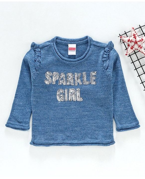 Babyhug Full Sleeves Pullover Sweater - Blue