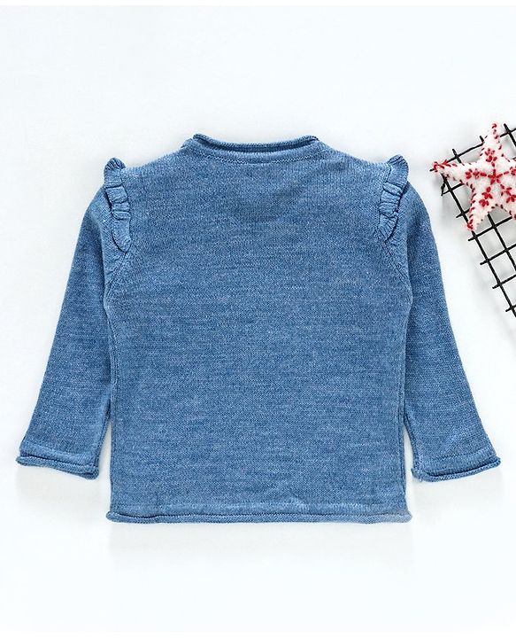 Babyhug Full Sleeves Pullover Sweater - Blue