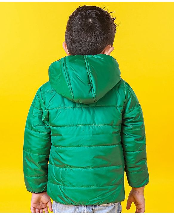 Babyhug Full Sleeves Hooded Jacket - Green