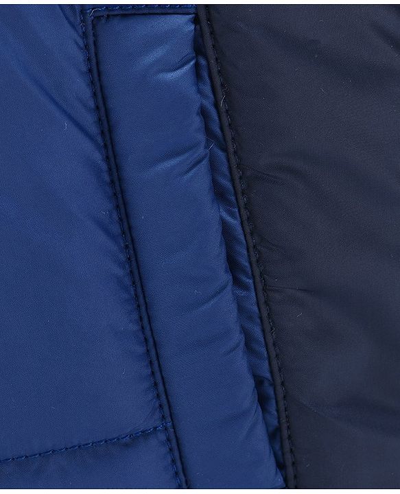 Babyhug Full Sleeves Hooded Winter Jacket - Navy Blue