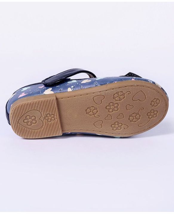 Cute Walk By Babyhug Floral Embellished Party Wear Bellies - Blue