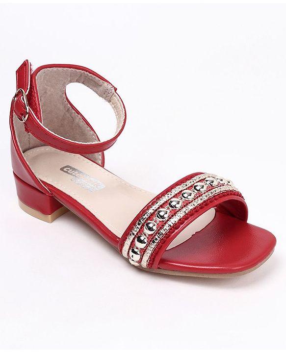 Cute Walk by Babyhug Party Wear Sandals - Red