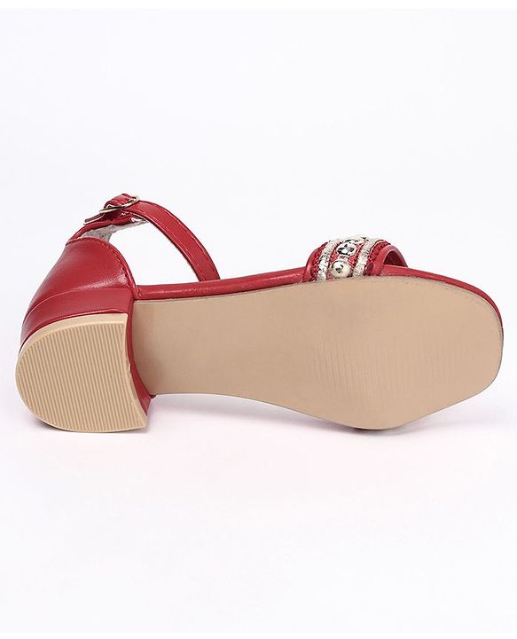 Cute Walk by Babyhug Party Wear Sandals - Red