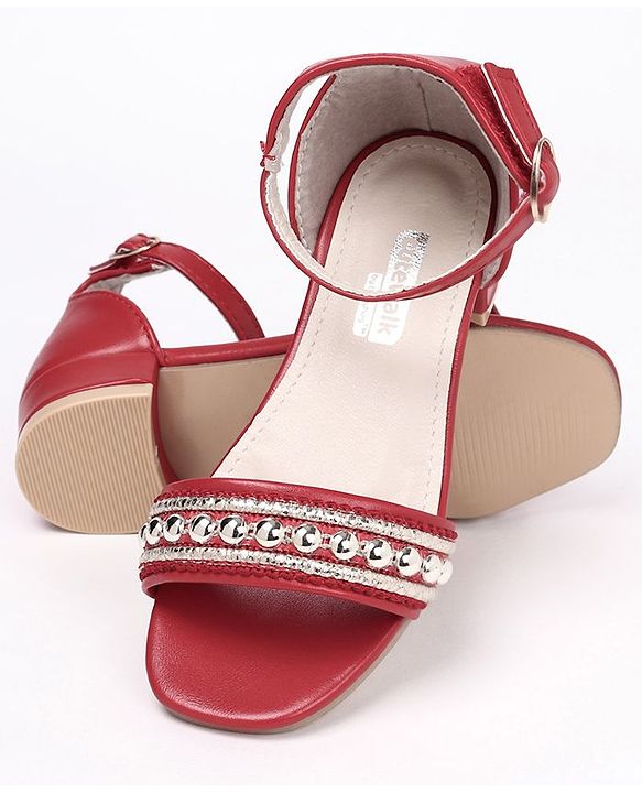 Cute Walk by Babyhug Party Wear Sandals - Red