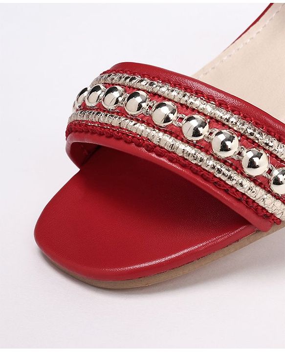 Cute Walk by Babyhug Party Wear Sandals - Red