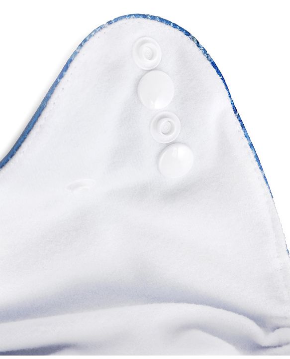 Babyhug Free Size Reusable Cloth Diaper With Insert Denim Print - Blue