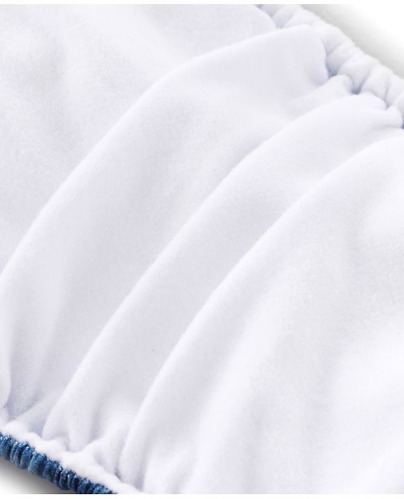 Babyhug Free Size Reusable Cloth Diaper With Insert Denim Print - Blue
