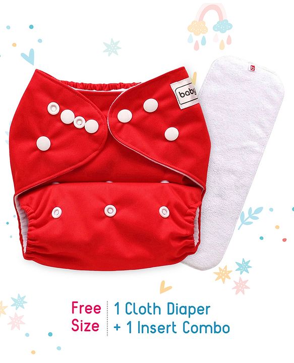 Babyhug Free Size Reusable Cloth Diaper With Insert - Green