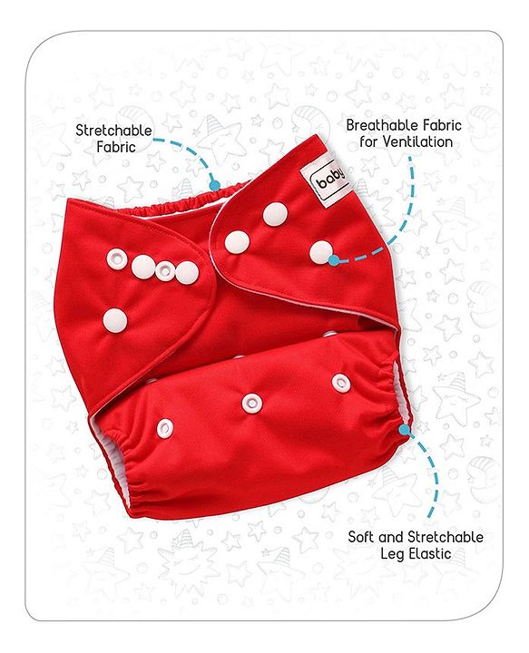 Babyhug Free Size Reusable Cloth Diaper With Insert - Green