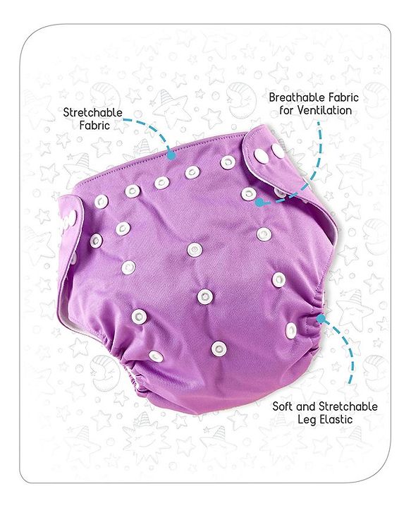 Babyhug Free Size Reusable Cloth Diaper With Insert - Green