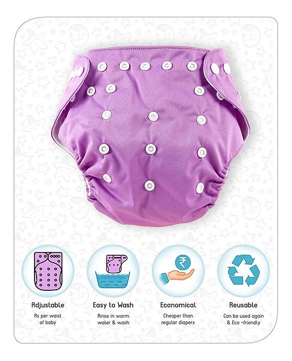 Babyhug Free Size Reusable Cloth Diaper With Insert - Green