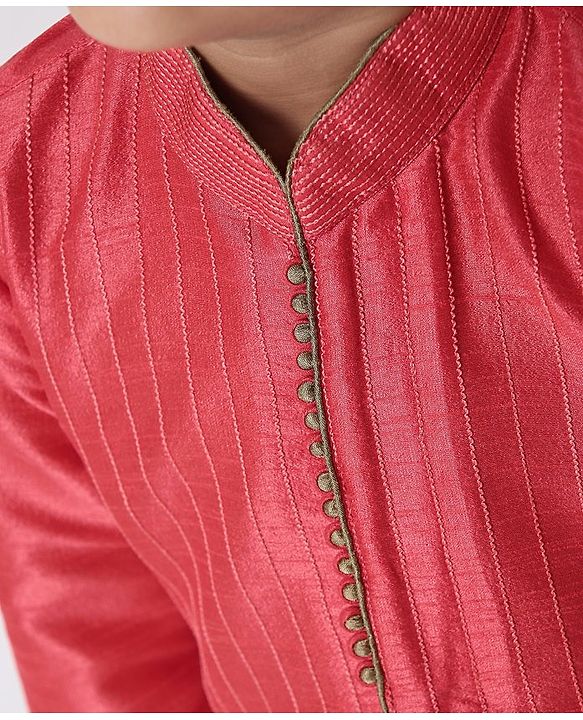 Babyhug Full Sleeves Kurta with Pyjama - Pink Golden