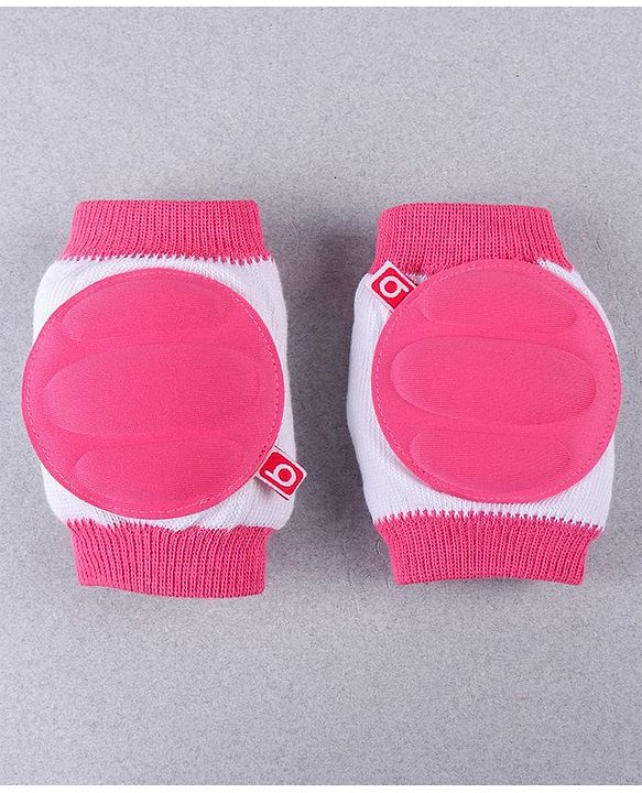 Babyhug Elbow & Knee Protection Pads Pink and White (Design May Vary)