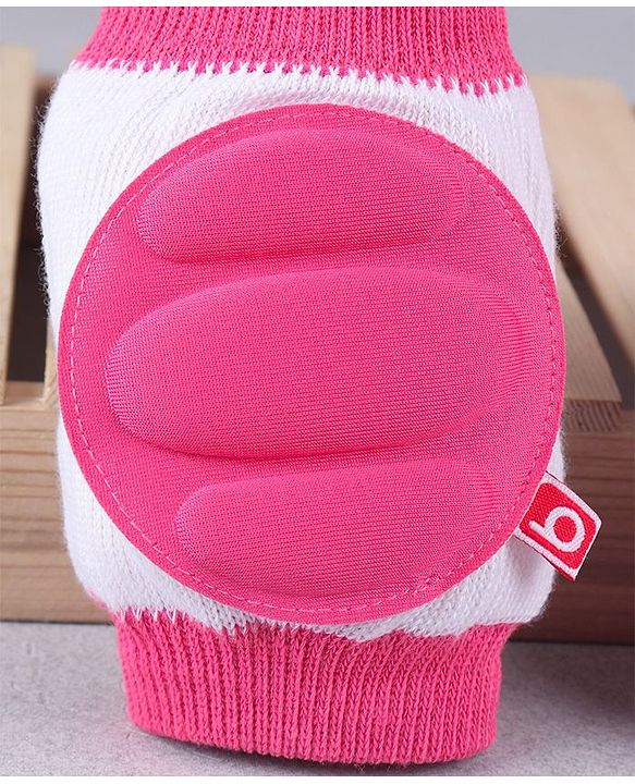 Babyhug Elbow & Knee Protection Pads Pink and White (Design May Vary)