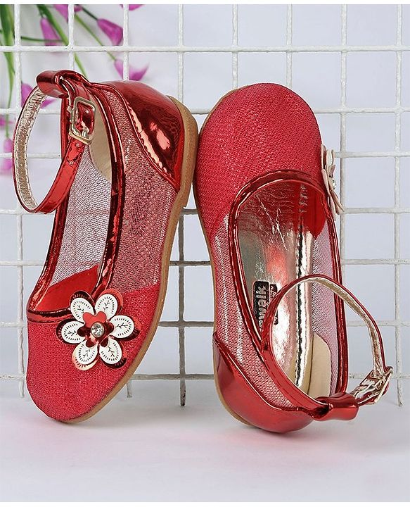Cute Walk by Babyhug Floral Motif Bellies - Red