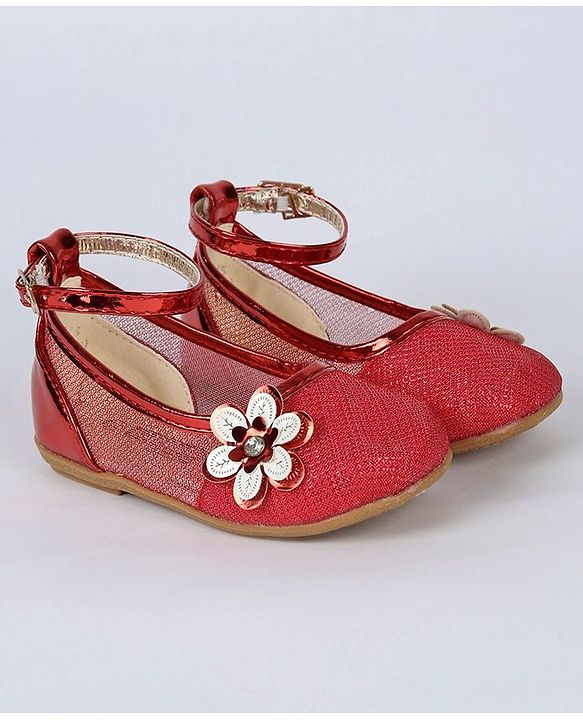 Cute Walk by Babyhug Floral Motif Bellies - Red