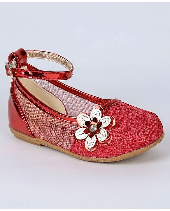 Cute Walk by Babyhug Floral Motif Bellies - Red