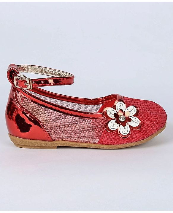 Cute Walk by Babyhug Floral Motif Bellies - Red