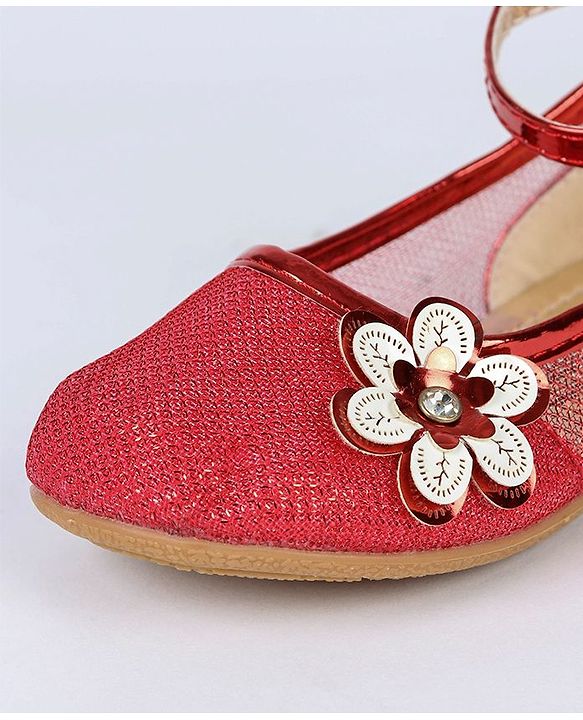 Cute Walk by Babyhug Floral Motif Bellies - Red