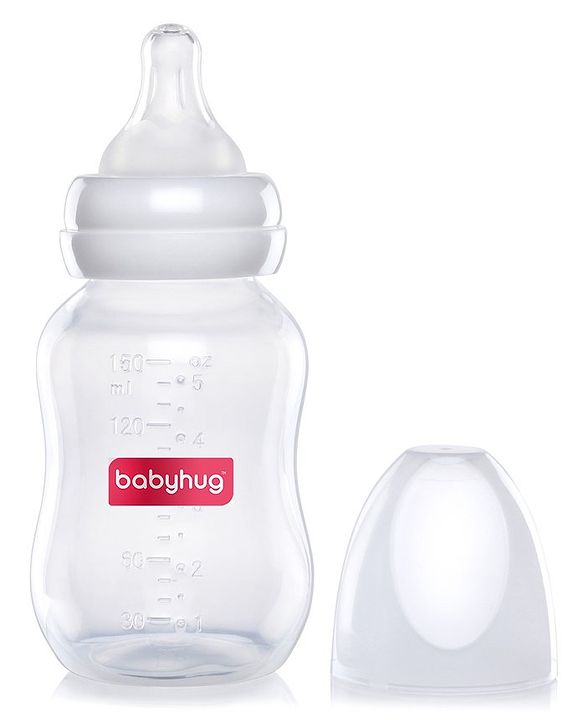 Babyhug Manual Breast pump With 2 Suction Modes- White| Soft Silicon Flange| Quiet Operation| BPA-Free| Anti Back-flow| Sterilazable| Single Hand operation - 150 ml White