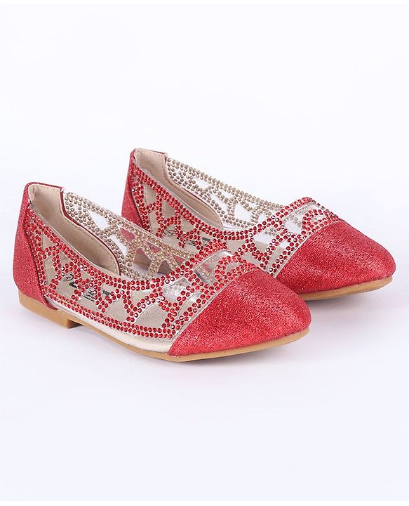 Cute Walk by Babyhug Bellies Glitter Pattern - Red