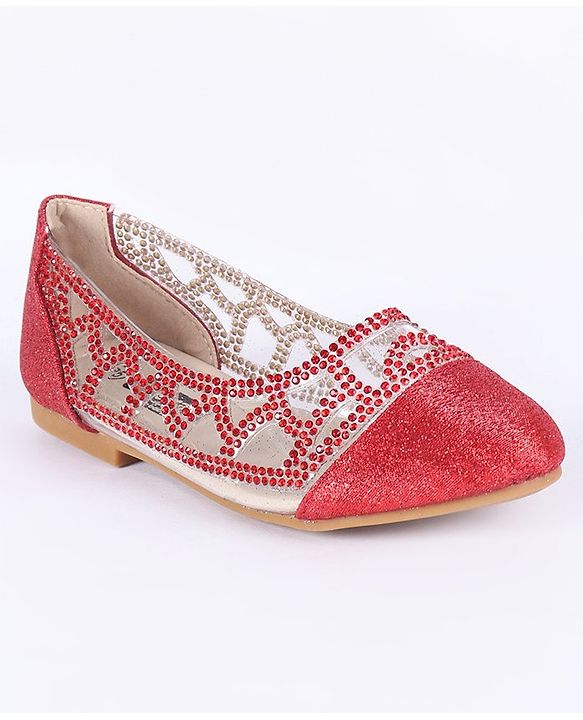 Cute Walk by Babyhug Bellies Glitter Pattern - Red