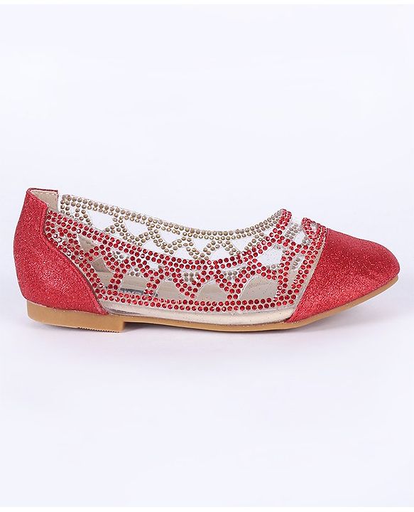 Cute Walk by Babyhug Bellies Glitter Pattern - Red