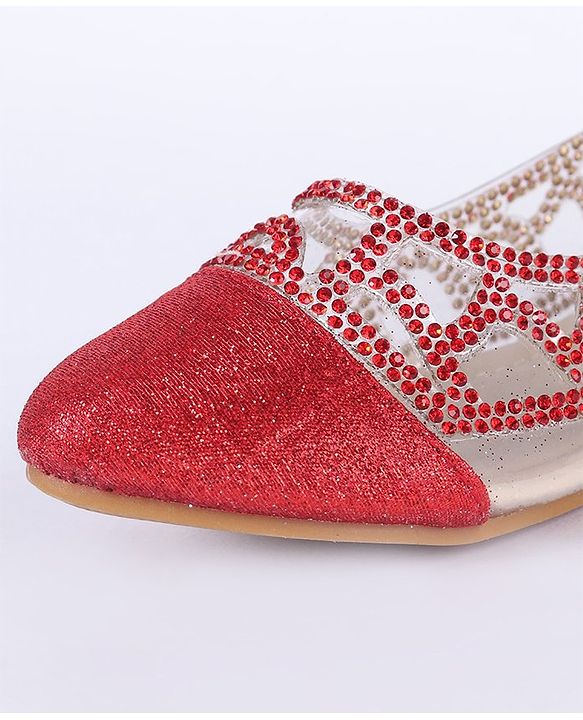 Cute Walk by Babyhug Bellies Glitter Pattern - Red