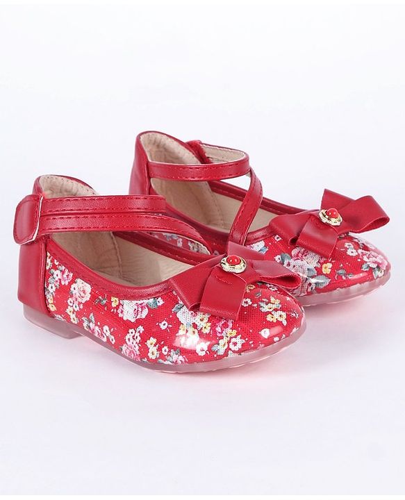 Cute Walk by Babyhug Floral Printed Bellies - Red