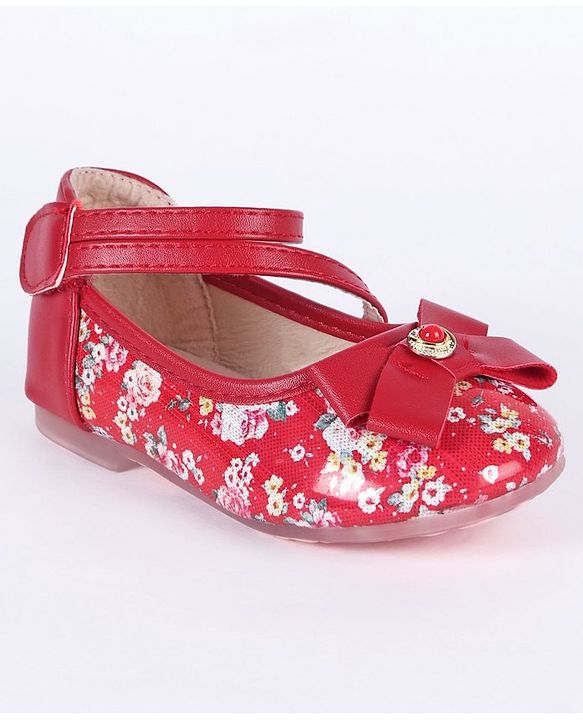 Cute Walk by Babyhug Floral Printed Bellies - Red