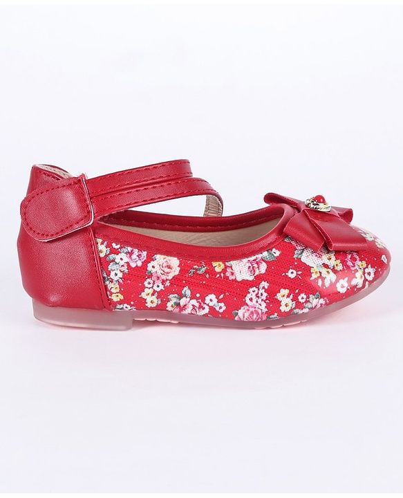 Cute Walk by Babyhug Floral Printed Bellies - Red