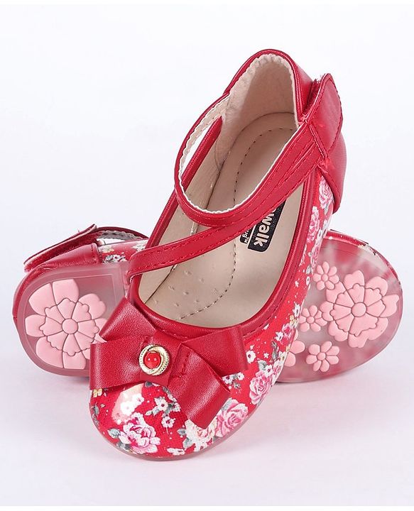 Cute Walk by Babyhug Floral Printed Bellies - Red