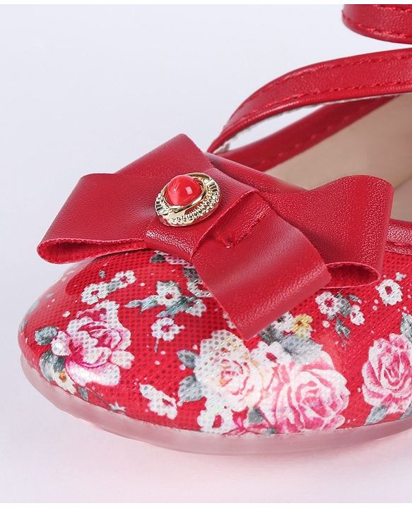 Cute Walk by Babyhug Floral Printed Bellies - Red