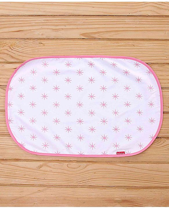 Babyhug Premium 3 Piece Nest Gadda Set With Diaper Changing Mat in Polka Dots Print - Green
