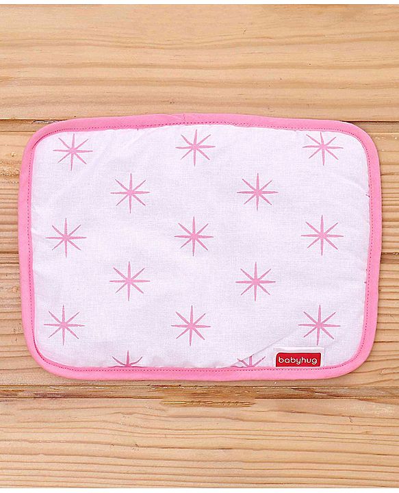 Babyhug Premium 3 Piece Nest Gadda Set With Diaper Changing Mat in Polka Dots Print - Green